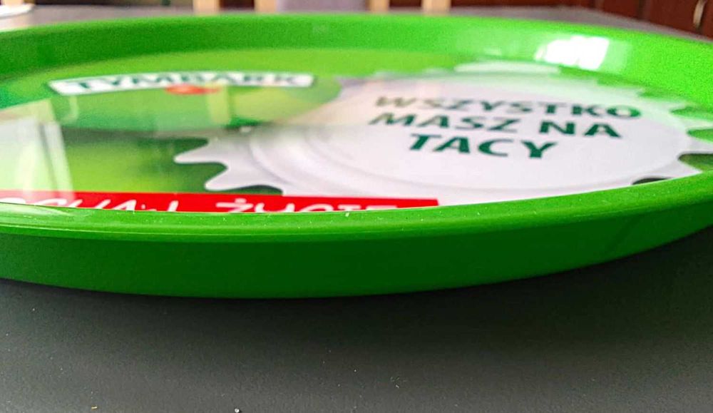 TYMBARK Taca kelnerska antypoślizgowa okrągła plastikowa śr. 37cm NOWA