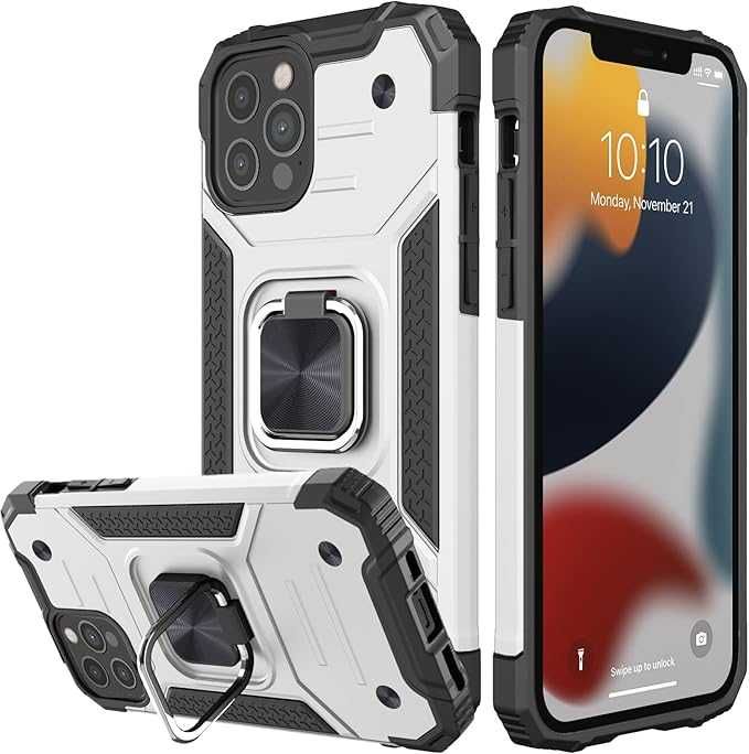 Etui case Honeyview + szkło do Iphone 12 / 12PRO fioletowe NOWE HQ