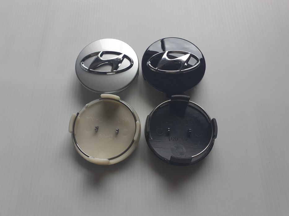 Centros/tampas de jante completos Hyundai com 56, 60, 65 e 68 mm