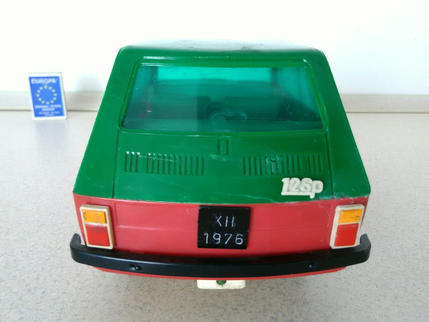 stara zabawka PRL FIAT 126p 1976 Maluch stare zabawki retro sinol czz