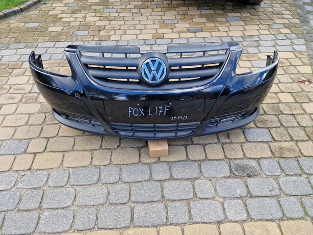 VW Volkswagen Fox zderzak przedni przód czarny LI7F grill logo atrapa