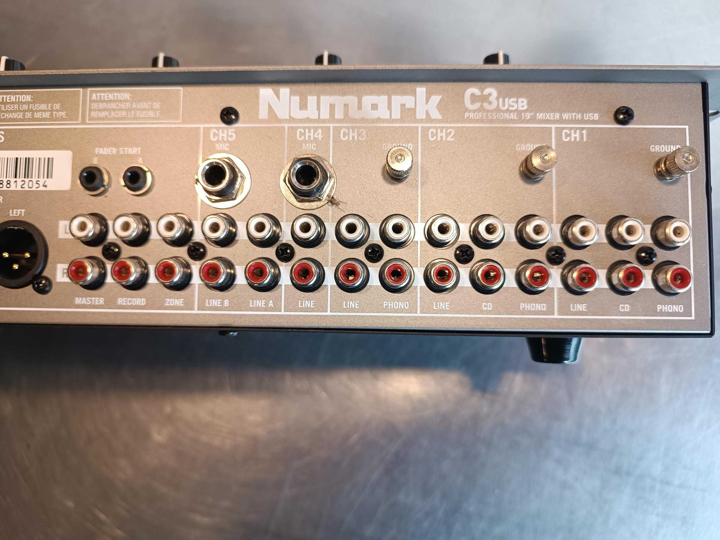 Numark C3-USB Mikser DJ mixer Dj Rack 19