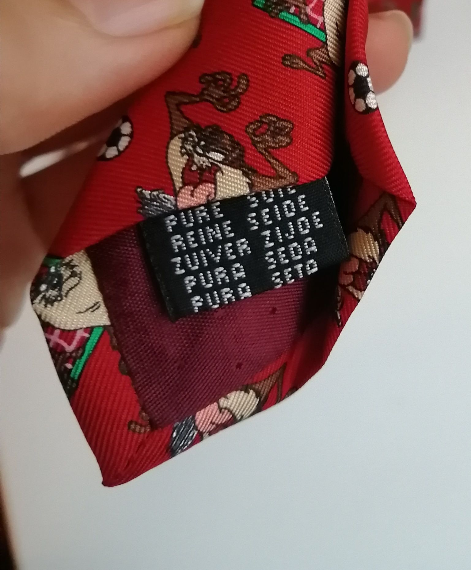 Галстук Looney Tunes винтажный краватка футбол мяч вінтаж шелковый