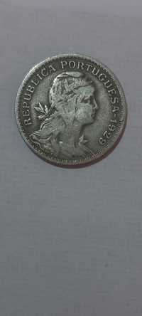 Moeda República portuguesa 1929 50 centavos