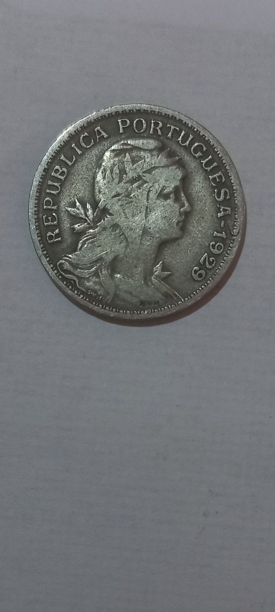 Moeda República portuguesa 1929 50 centavos