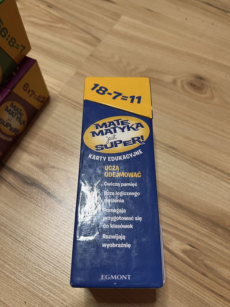 Karty edukacyjne matematyka jest super odejmowanie Egmont