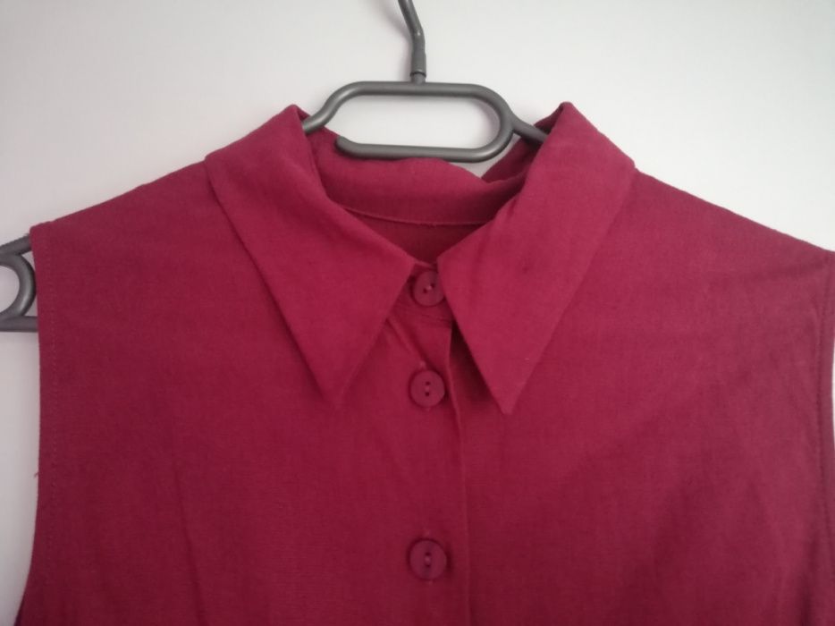 PROMOCJA Koszula koszulka czerwona bordowa długa