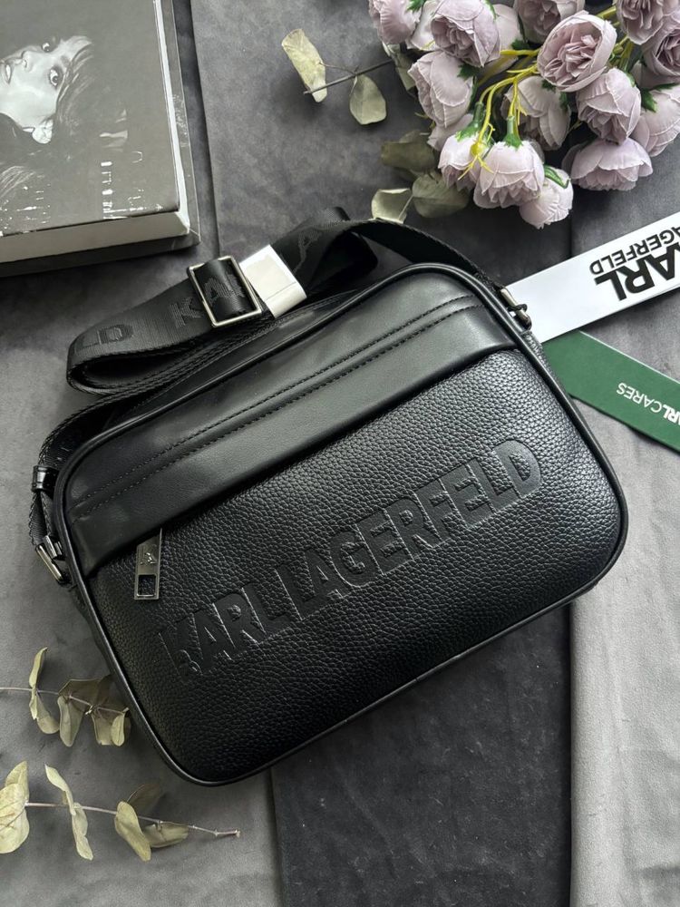 Шкіряна сумка чоловіча Karl L. Crossbody подарунок чоловіку