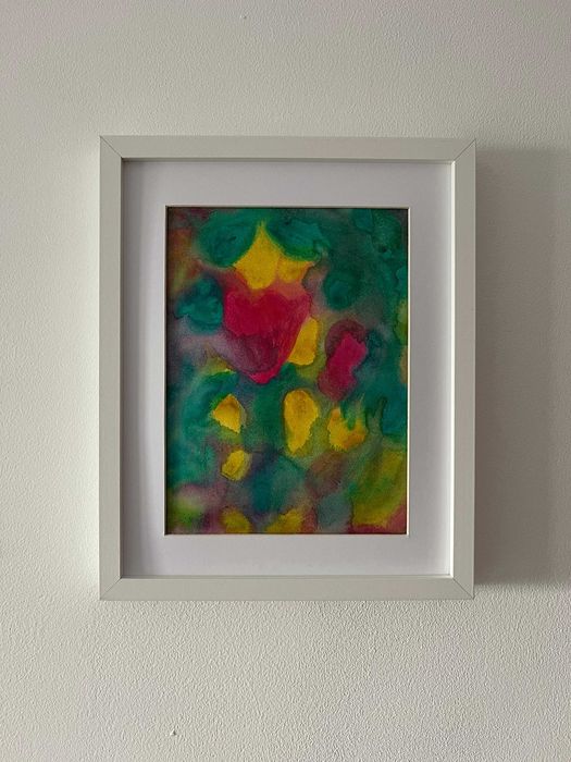 Pintura abstrata em acrílico