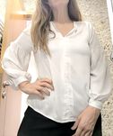 Blusa branca de mulher