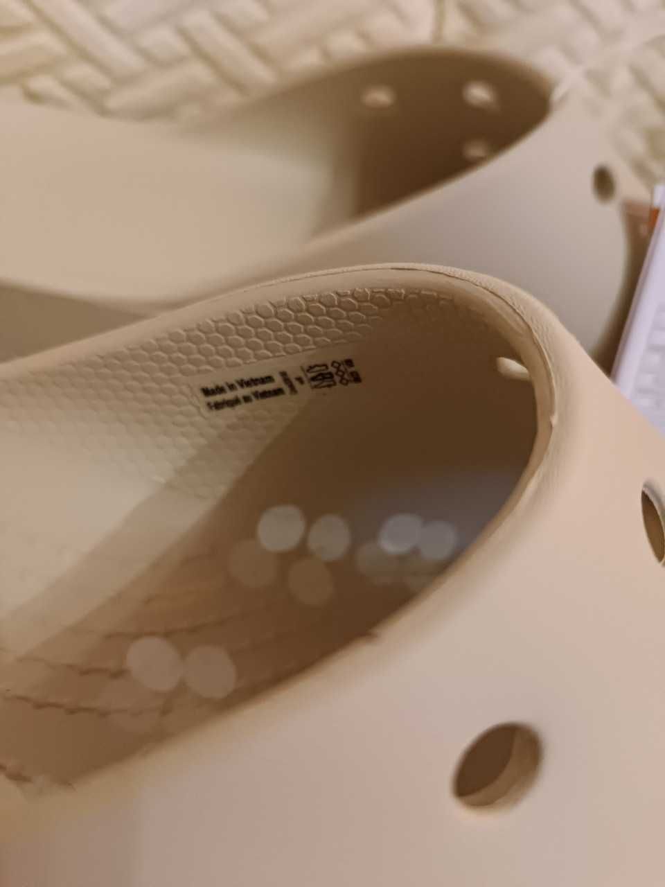 Crocs Platform slide бежевые шлепанцы крокс.