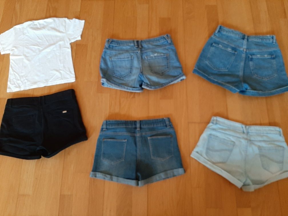 Calções pretos da Stradivarius