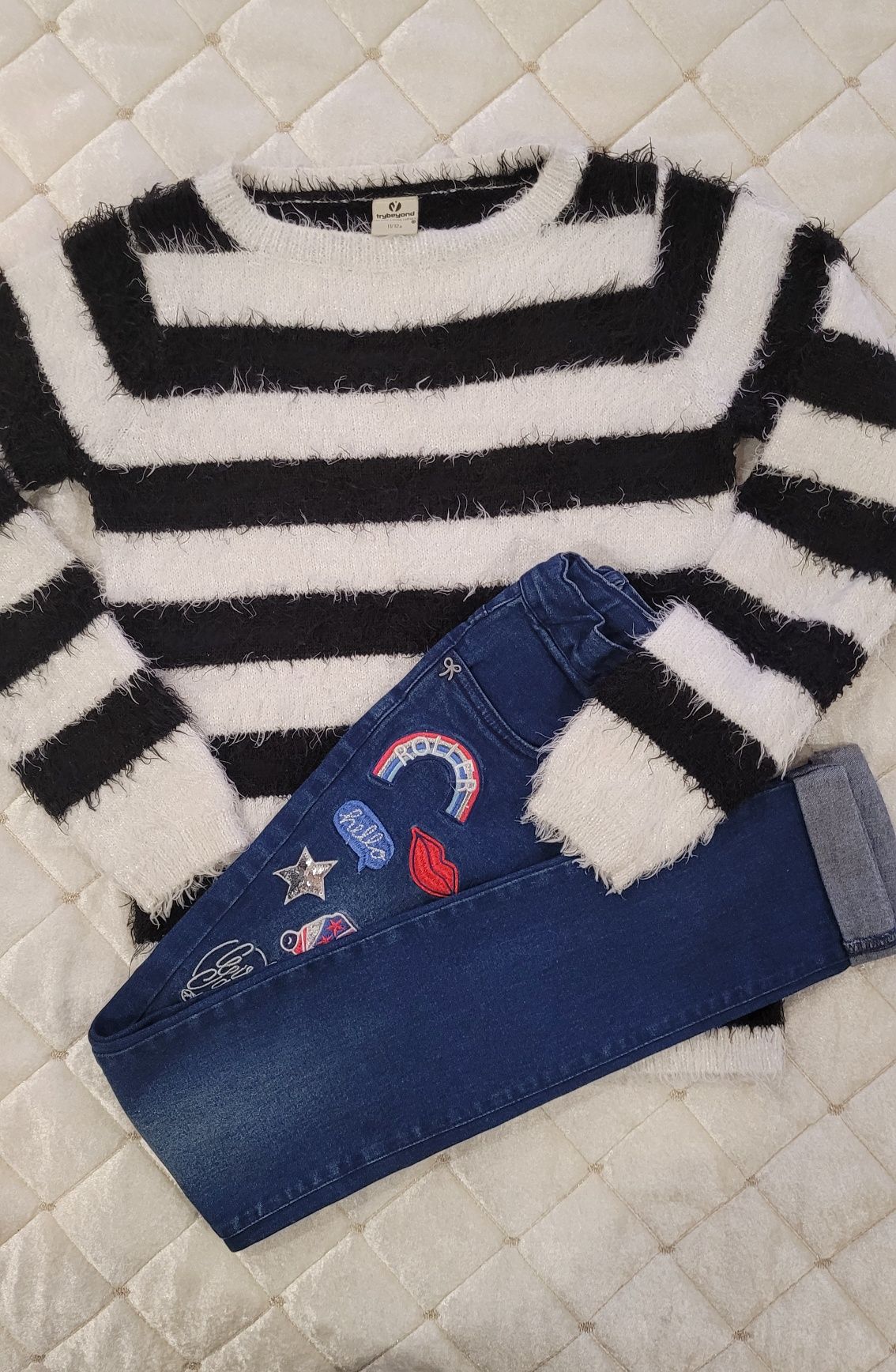 Гольф светр світшот теплий на дівчинку, теплі штани, джинси  штани.