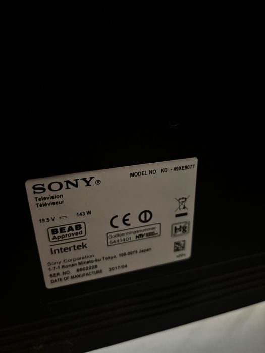 Telewizor Sony Bravia 49 cali LED,UHD/4K Android TV,