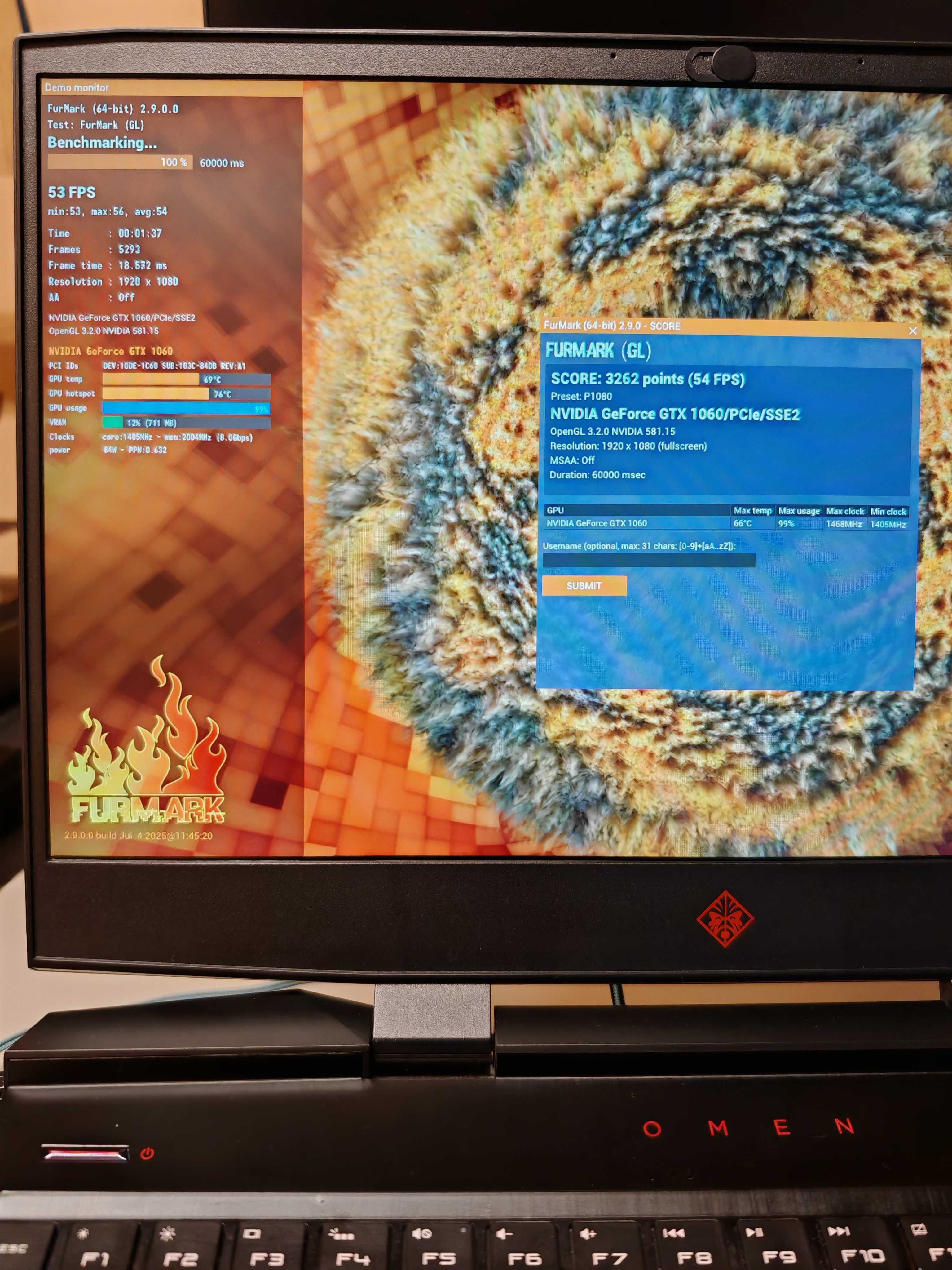 Laptop HP Omen 15-dc0006ng i7- 8750H GTX1060 6GB 32GB 1.5TB SSD Win11