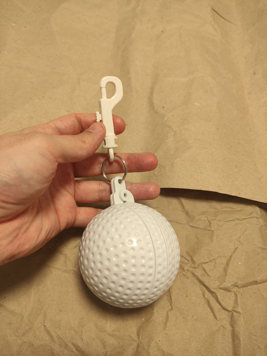Брелок підвіска кейс м'ячик для гольфу чохол круглий білий м'яч гольф
