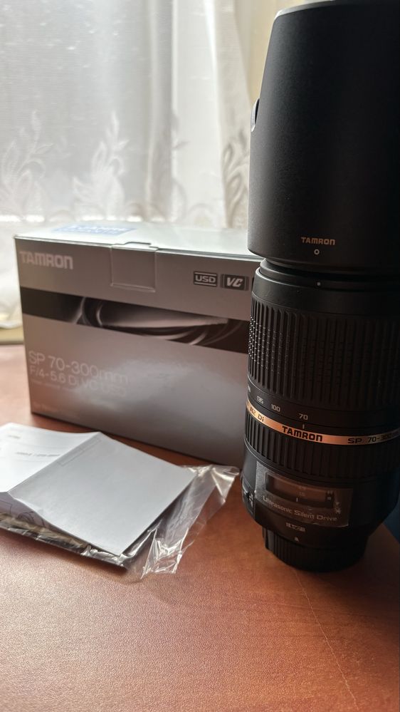 Nikon Tamron SP 70-300 mm f/4-5.6 Di VC USD jak NOWY,
