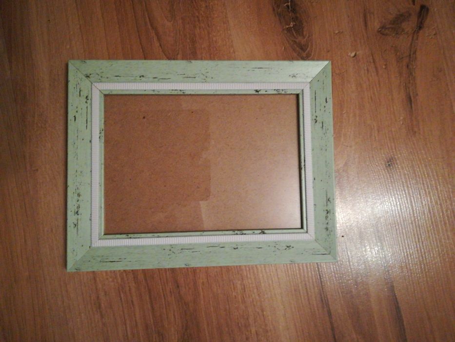 Różowa i miętowa ramka