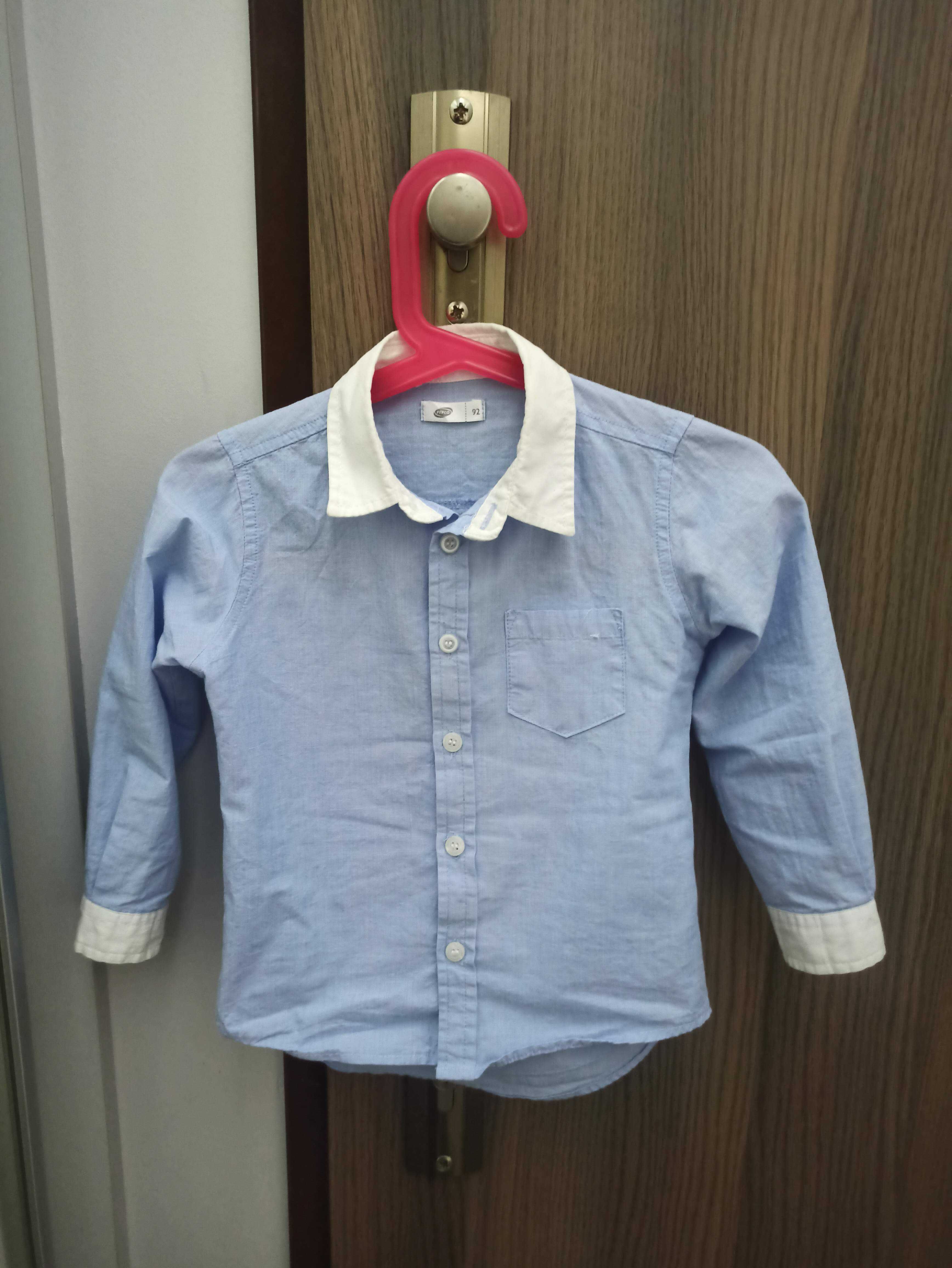 Koszula elegancka niebieska dla chłopca roz 92