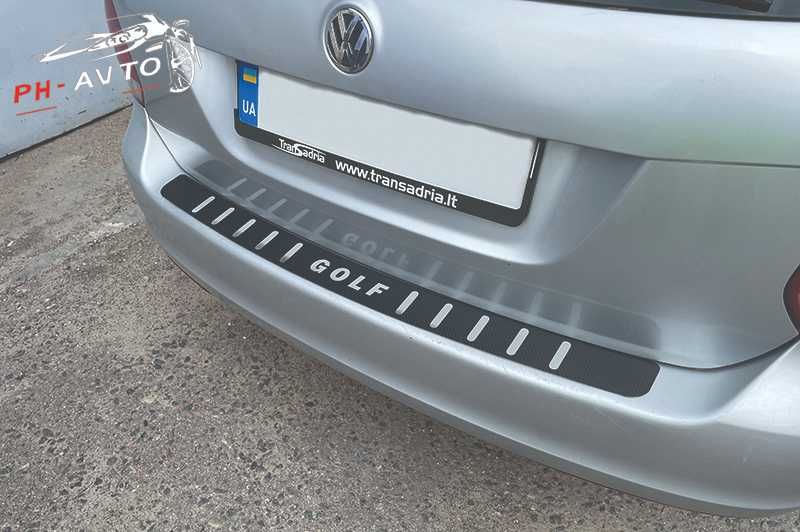 Накладка на задний бампер VW Golf 5 / 6 Combi Универсал карбон