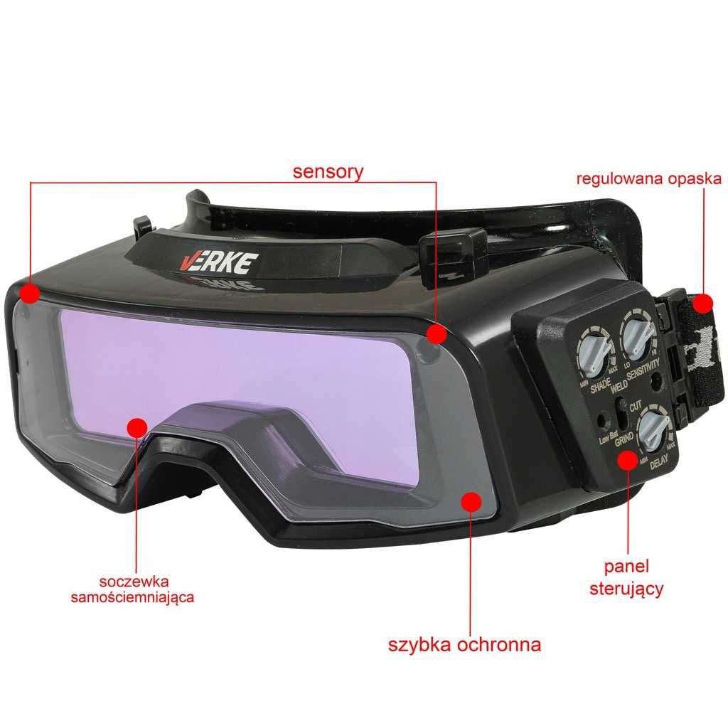GOGLE SPAWALNICZE OKULARY Ochronne Samościemniające Maska Do Spawania