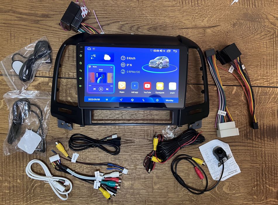 Магнітола Android Hyundai Santa Fe 2 Gps Dsp Carplay Андроїд Санта Фе