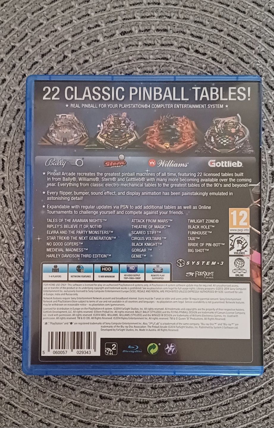 The Pinball Arcade Play Station 4