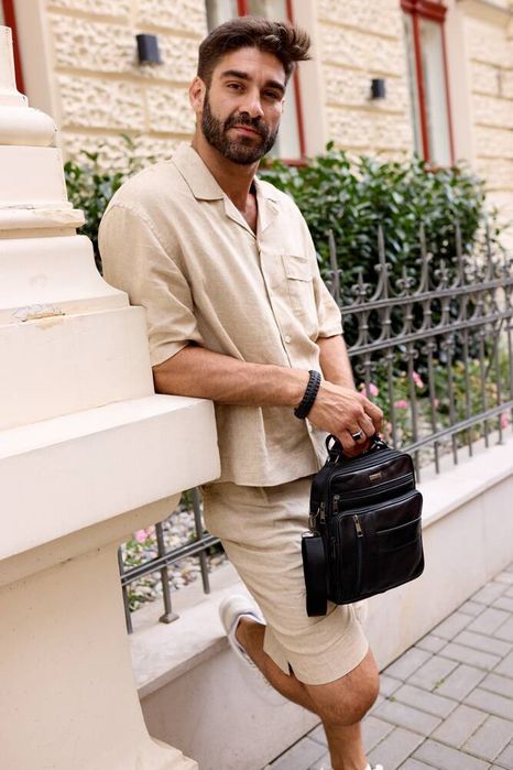 listonoszka męska ze skóry naturalnej - rovicky