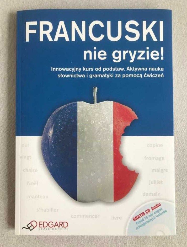 Przesyłka olx Francuski nie gryzie nowa książka plus płyta
