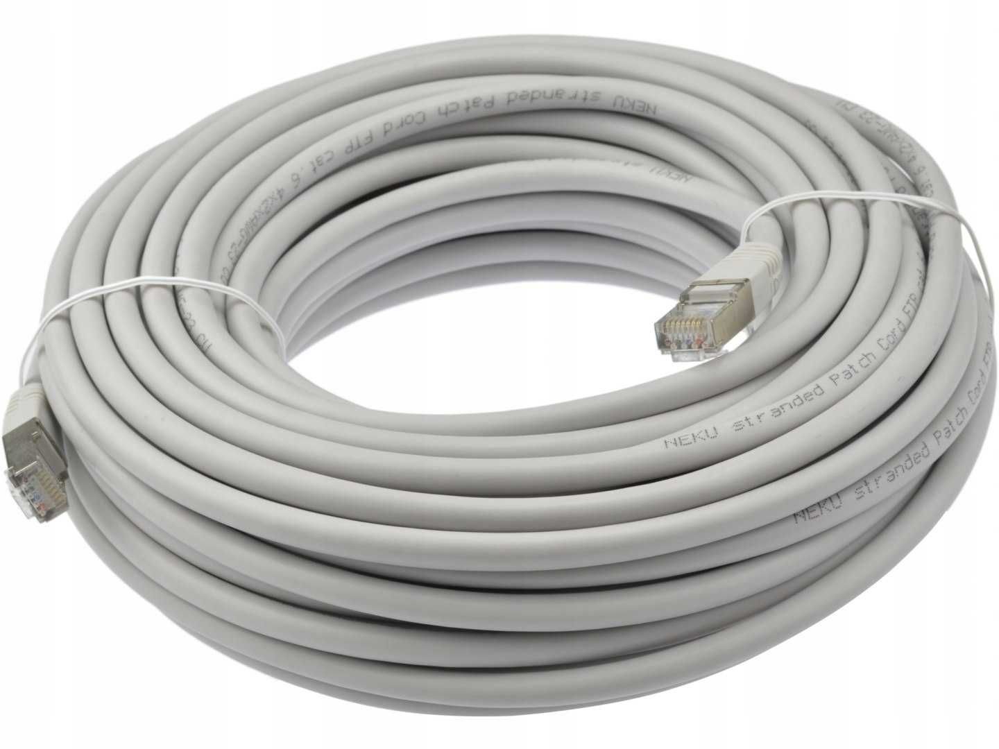 Patchcord kabel sieciowy U/UTP 5e Martom RJ45 / RJ45 15 m szary