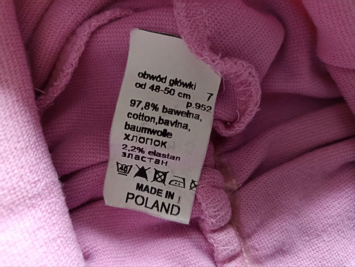 Czapeczki dla dziewczynki 48-50