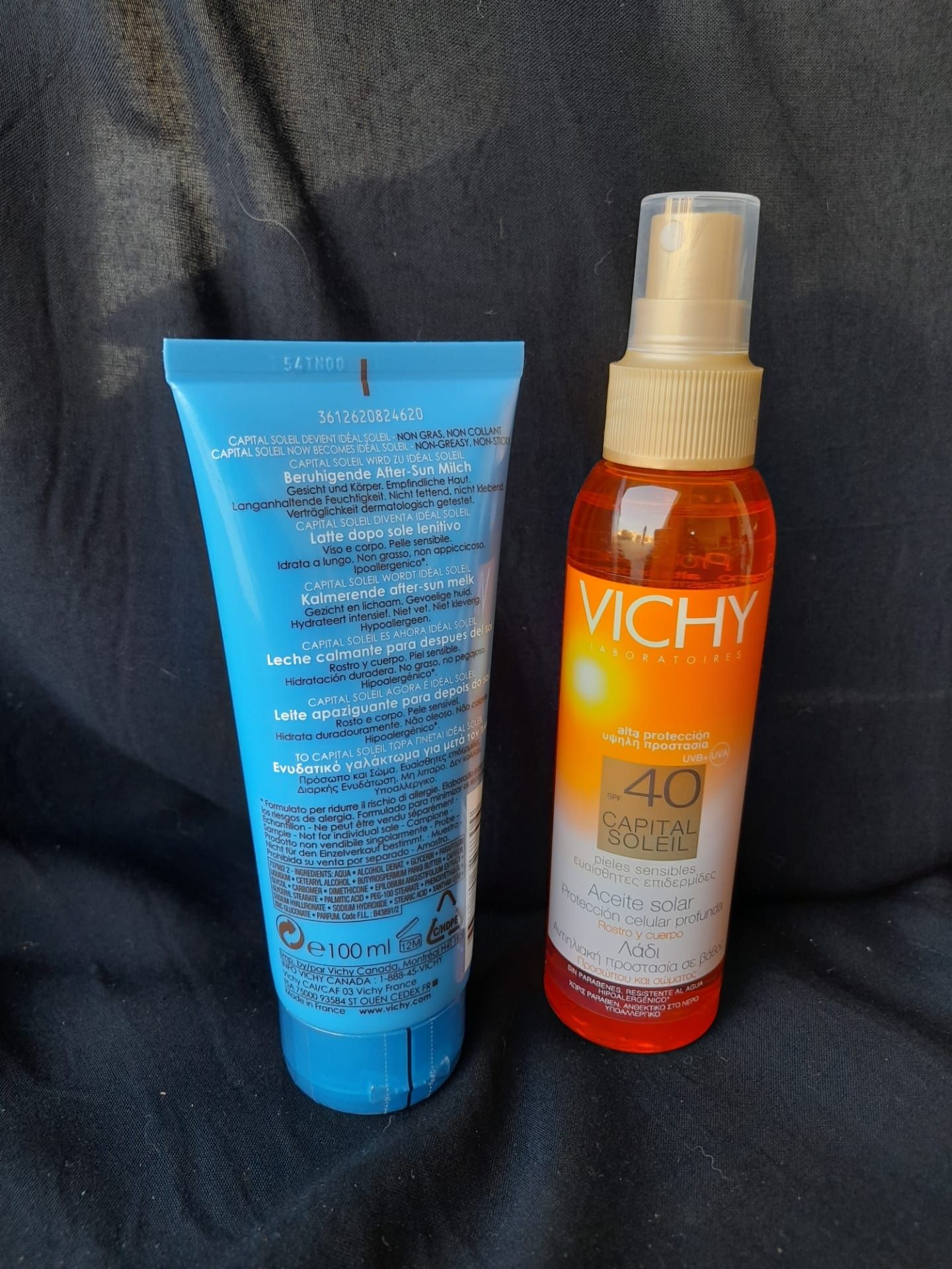 Creme Vichy Soleil hidratante solar rosto 50ml e aceite solar 125ml