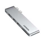 HUB Ugreen CM380 2xUSB C - HDMI/2xUSB 3.0/SDTF/USB C szary