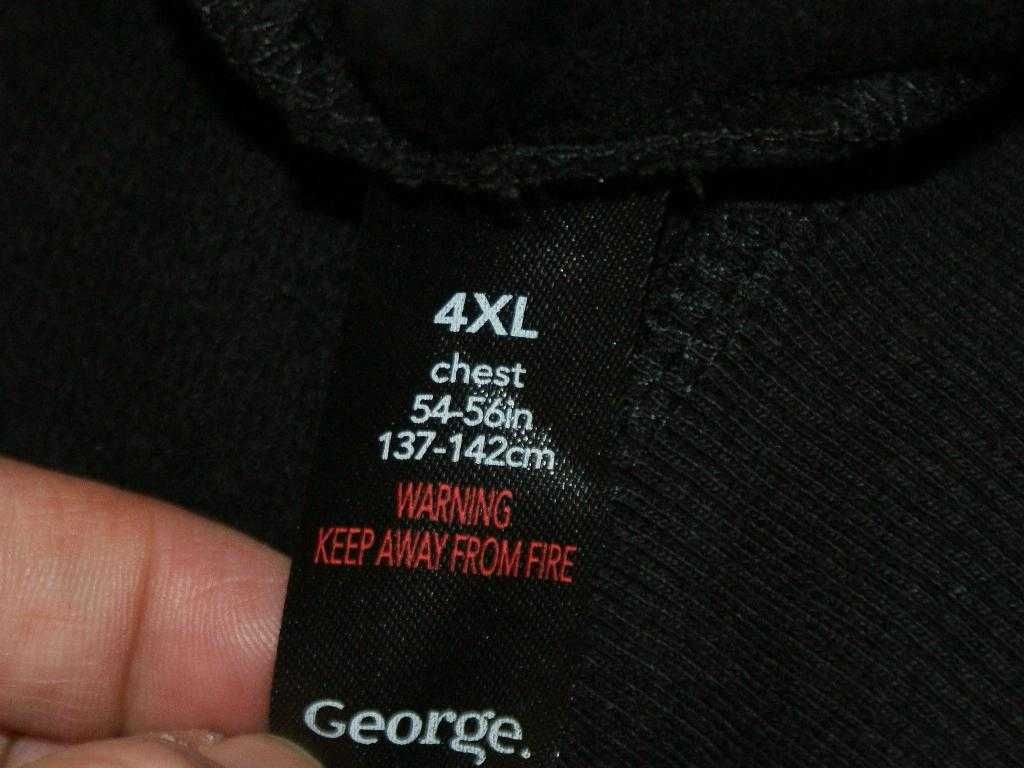 George czarna bluza męska tęczowa Rainbow duży rozmiar kaptur 4XL