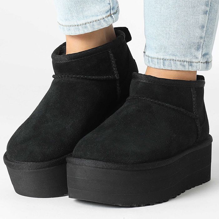 ОРИГІНАЛ UGG Classic Ultra Mini Platform 1135092-BLK ботинки угги УГГ