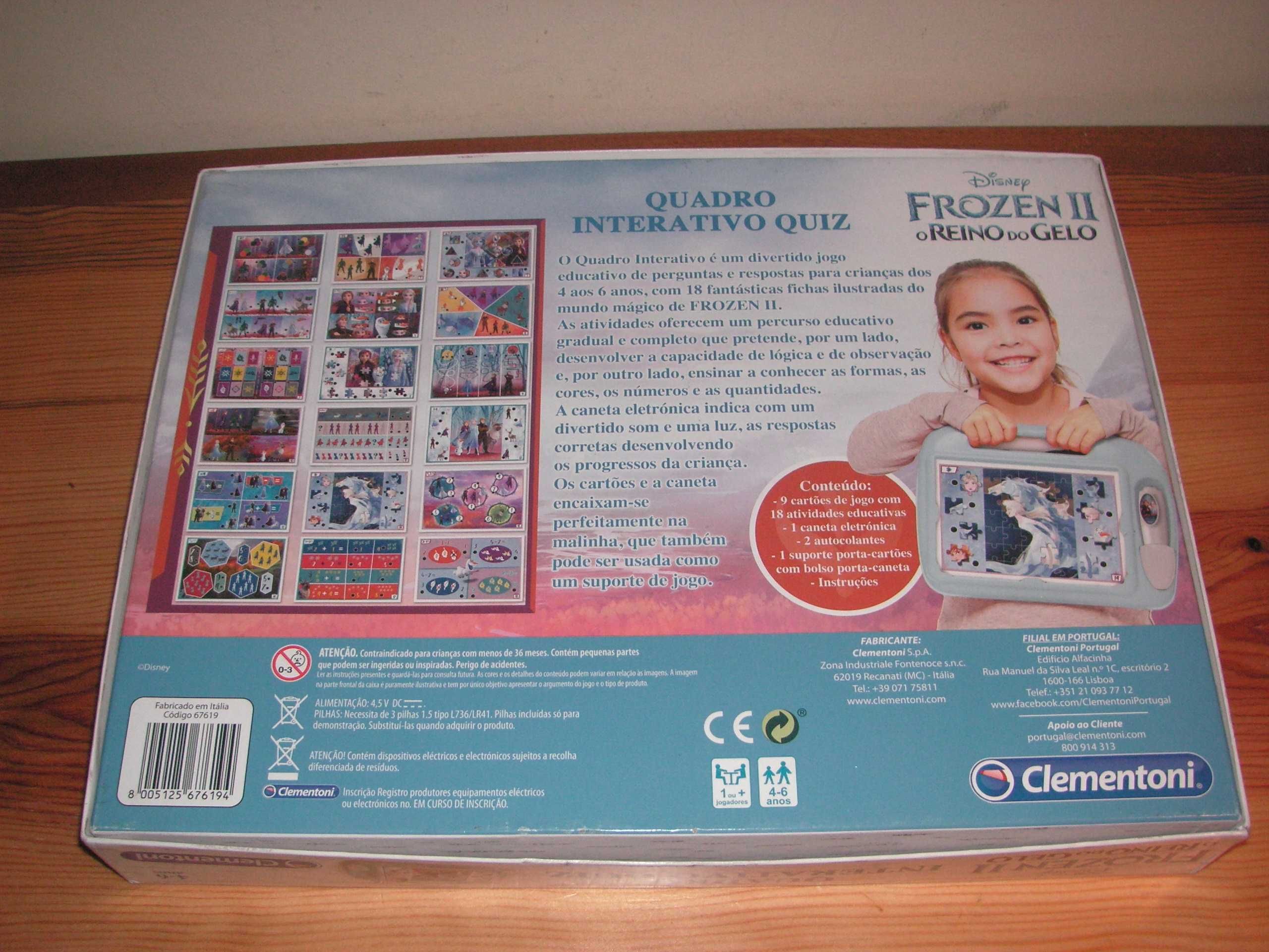 Clementoni - Quadro Interativo Quiz, Disney Frozen II, O Reino do Gelo