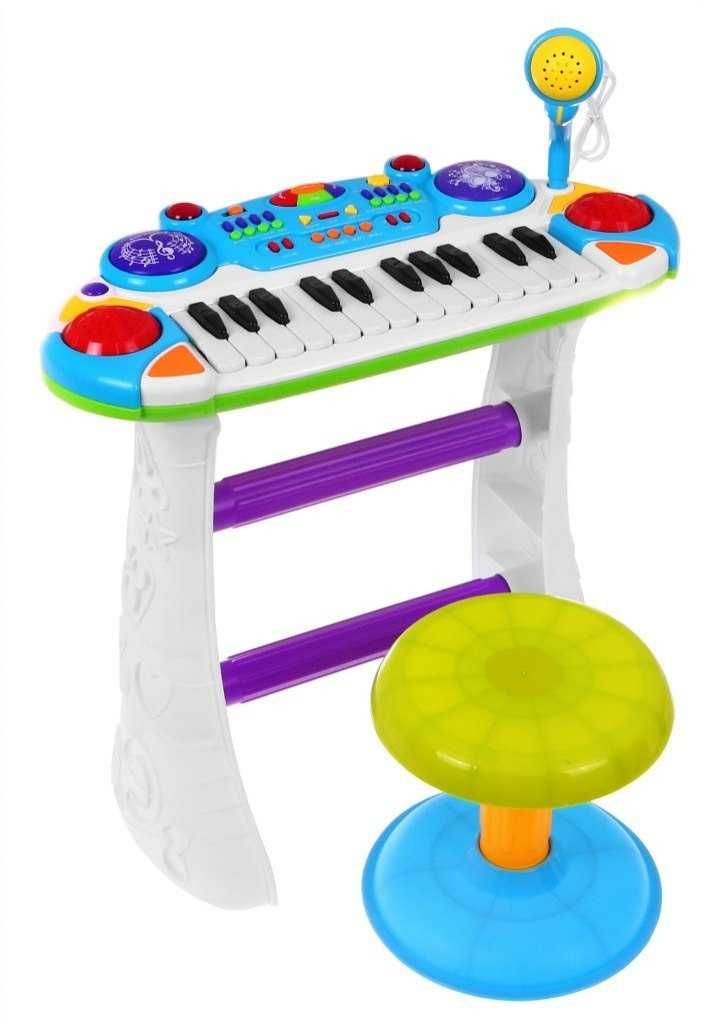 Zestaw muzyczny Keyboard + Werble + Mikrofon dla dzieci 3+