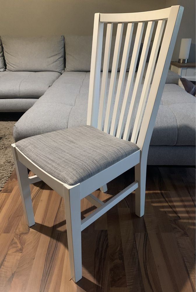 Stol  rozkladany ingatorp okragly bialy ikea / 3 krzesla