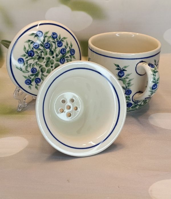 * Kubek ceramiczny do parzenia ziół ceramika Z.C. Bolesławiec