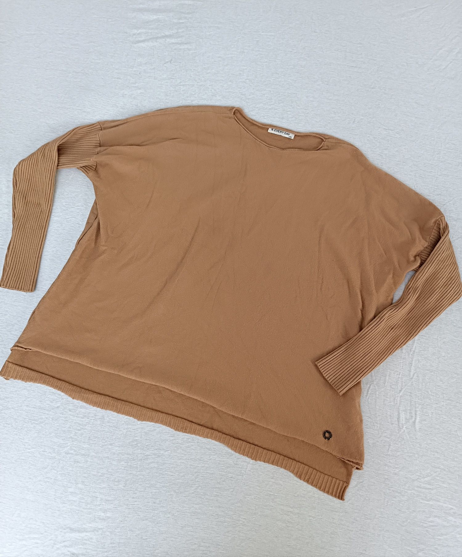 Lekki sweter wiskozowy z modalu i angory oversize S M L