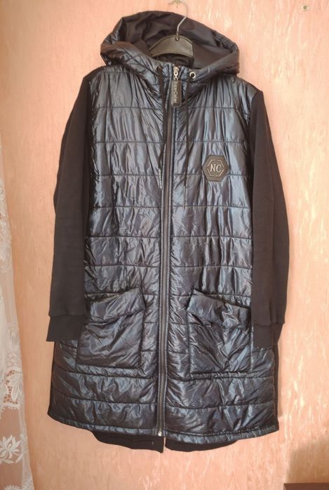 Куртка на флисе трикотажная спереди плащевка Турция L-XL