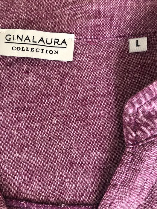 Lniana bluzka ze stójką