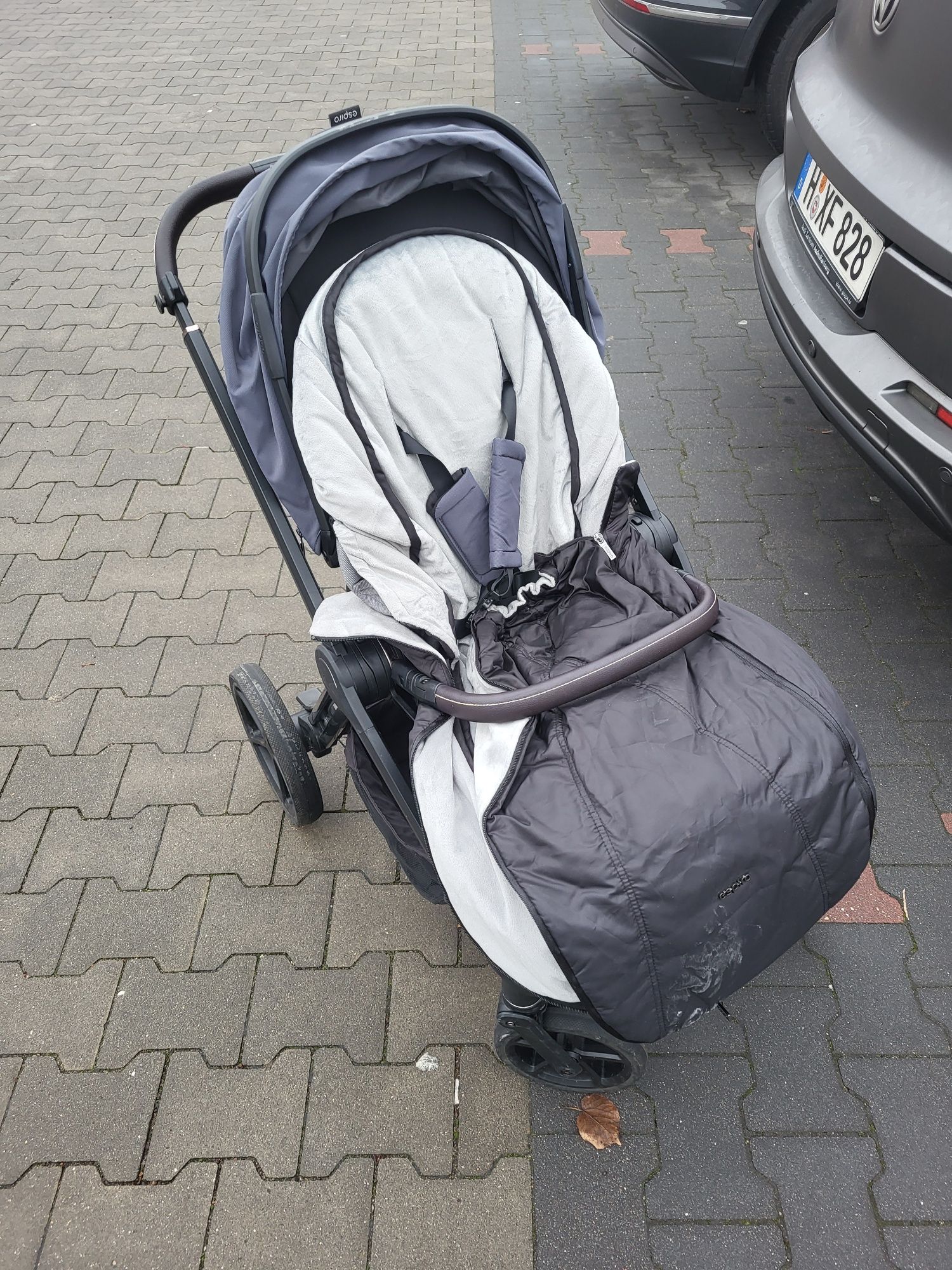 Wózek dwa w jednym gondola i spacerówka Espiro Milo  noble grey