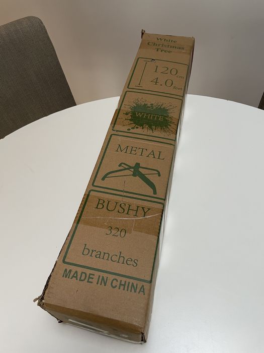 Árvore de natal artificial branca 120cm