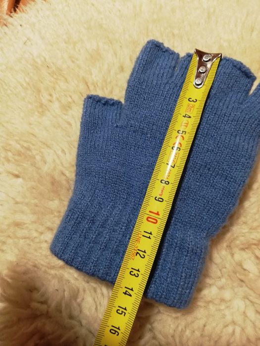 Rękawiczki wełniane bez palców z klapką kotki Fish Cat XS/S/M