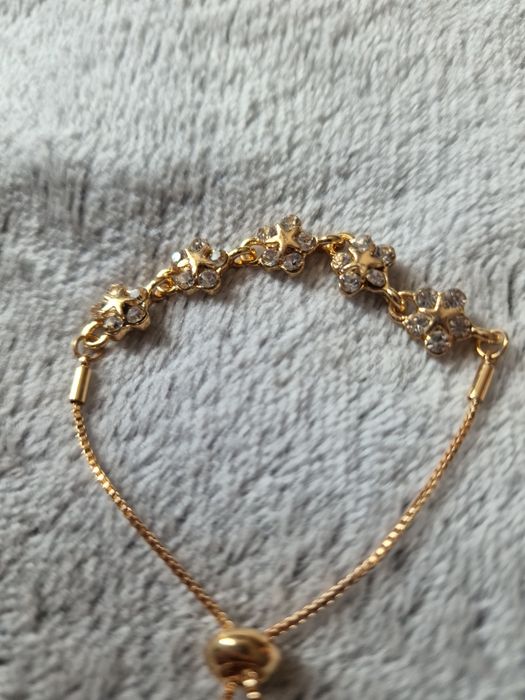 Złota bransoletka asos na ślub biżuteria