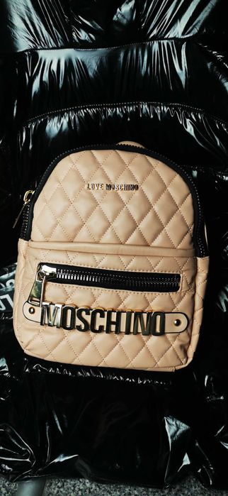 Plecak mini Love Moschino nowość pudrowy róż pikowany