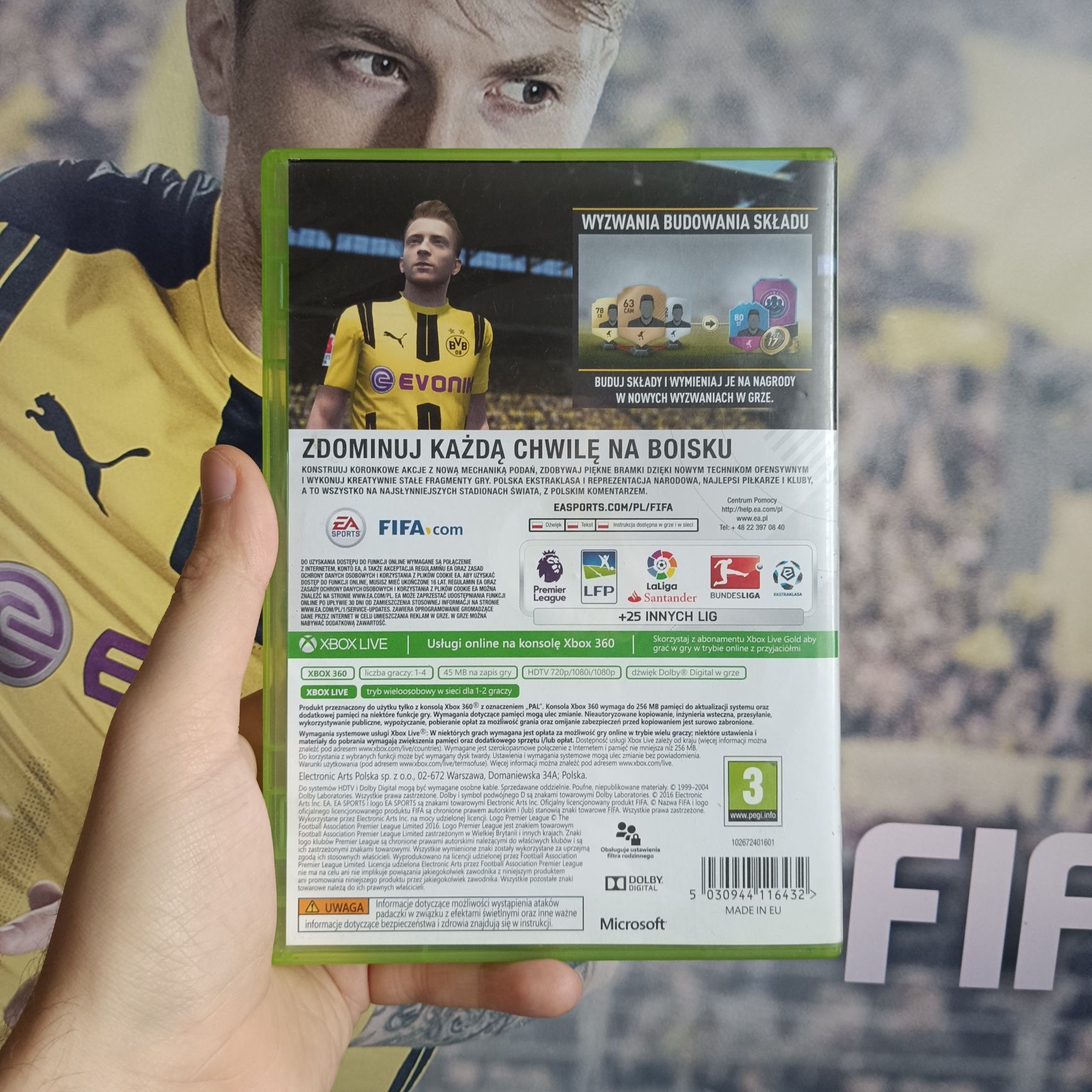 Fifa 17 na XBOX 360, używana, stan dobry, po polsku