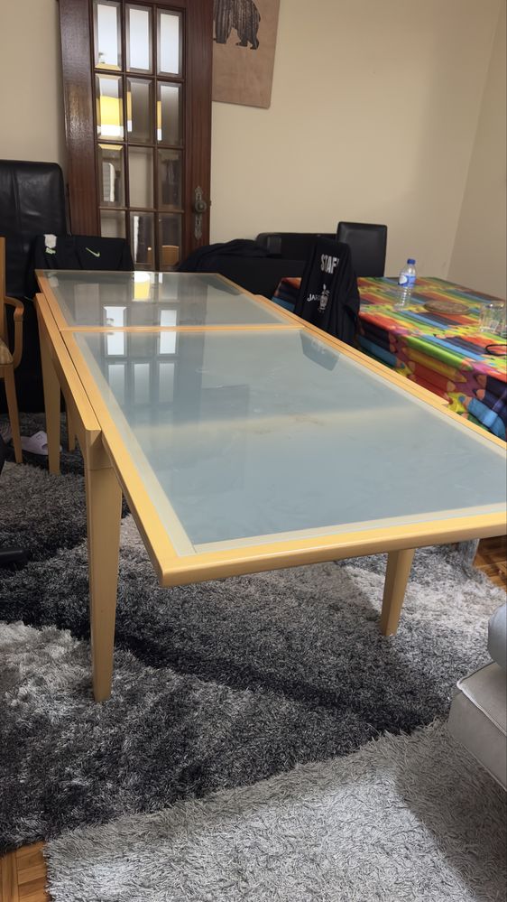 Mesa de vidro seminova