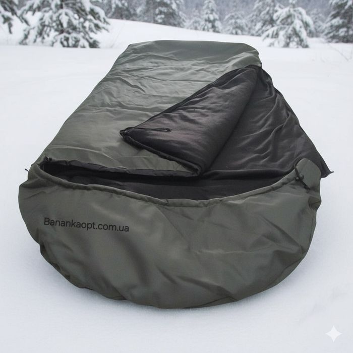 Спальнік -30°тактичний зимовий походний спальний мішок широкий теплий
